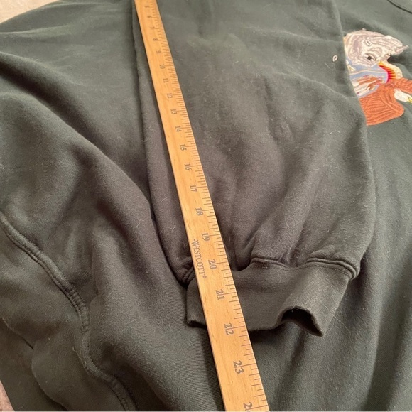 Vintage Lake Matley Hunter Green Animal Embroidered Sweatshirt Size 2XL - Picture 7 of 11